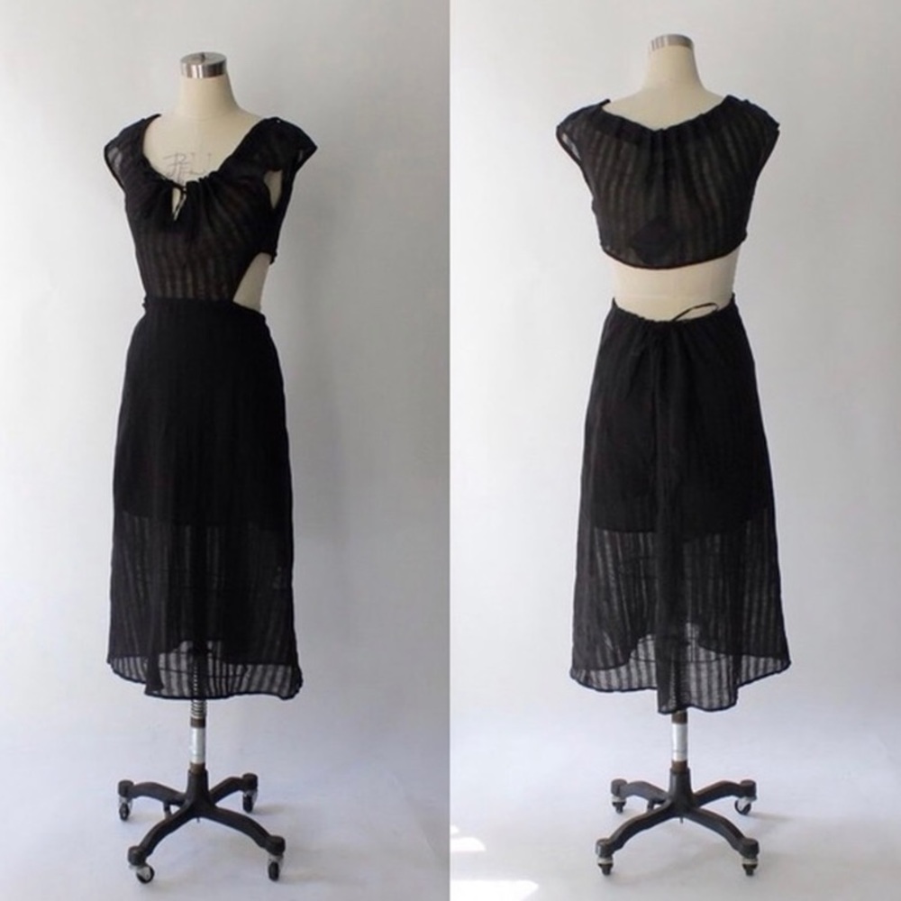 Reformation Abuela Dress in Black